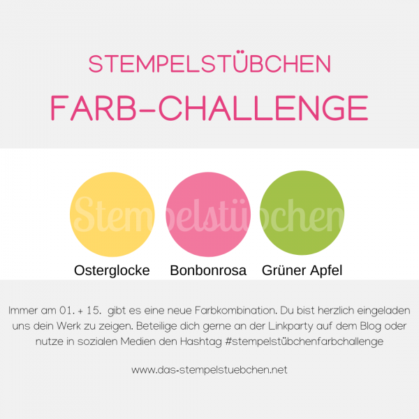 Farbkombination Stampin Up Osterglocke Grüner Apfel Bonbonrosa Sommer Basteln Ideen Farben