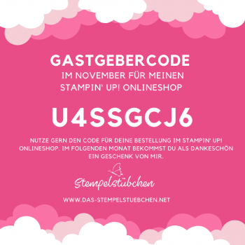 Shoppingcode Gastgebercode Stampin Up Bestellung Geschenk