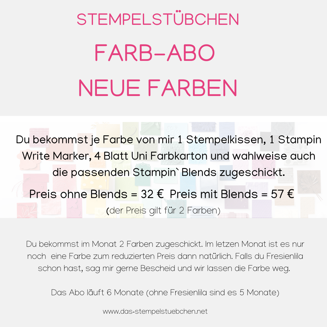 InColor Farbclub Stampin Up Neue Farben Stempelkissen Papier günstig kaufen bestellen Rostock Mecklenburg Workshop DIY